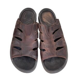 Columbia Men's Brown Leather Sandal Sportswear Corniglia Flip Flop Size 13